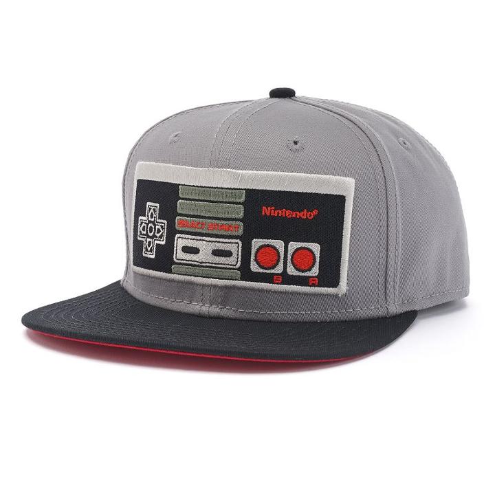 Men's Nintendo Snapback Cap, Grey