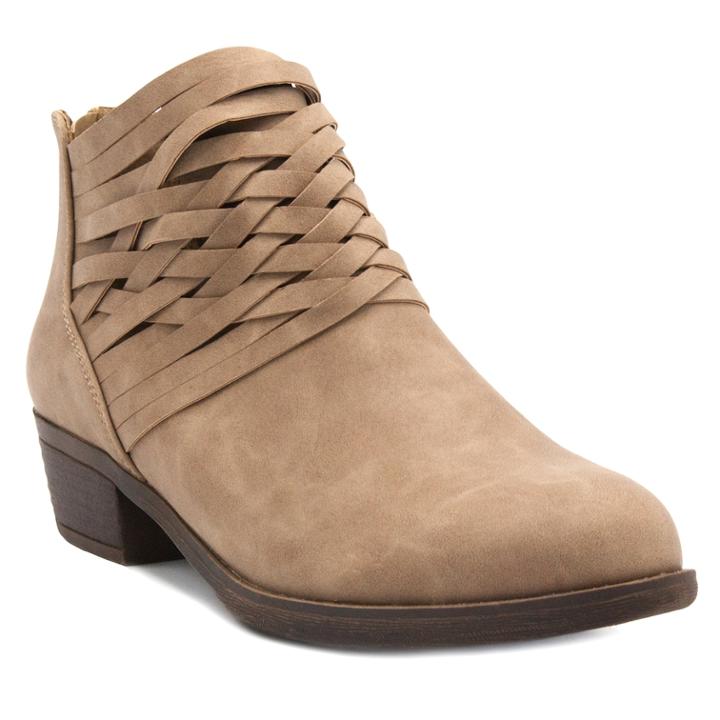 Sugar Rhett Women's Ankle Boots, Size: Medium (7.5), Dark Beige