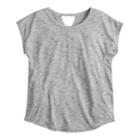 Girls 7-16 So&reg; Easy Coverstitch Performance Tee, Size: 16, Light Grey