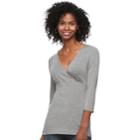 Maternity A:glow Surplice Nursing Tee, Women's, Size: Xxl-mat, Med Grey