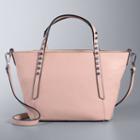 Simply Vera Vera Wang Studded Leather Mini Crossbody Tote, Women's, Med Beige