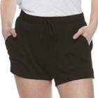 Juniors' So&reg; Cozy Brushed Jersey Shorts, Teens, Size: Small, Black