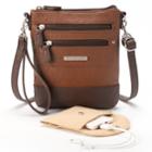 Stone & Co. Nancy Leather 3-bagger Phone Charging Convertible Crossbody Bag, Women's, Med Brown