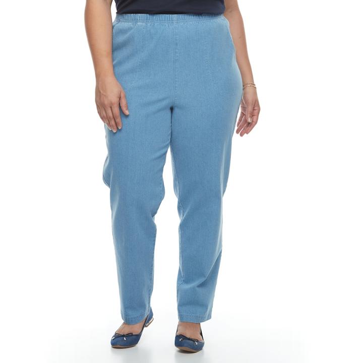 Plus Size Croft & Barrow&reg; Pull-on Tapered-leg Jeans, Women's, Size: 3 - Regular, Blue