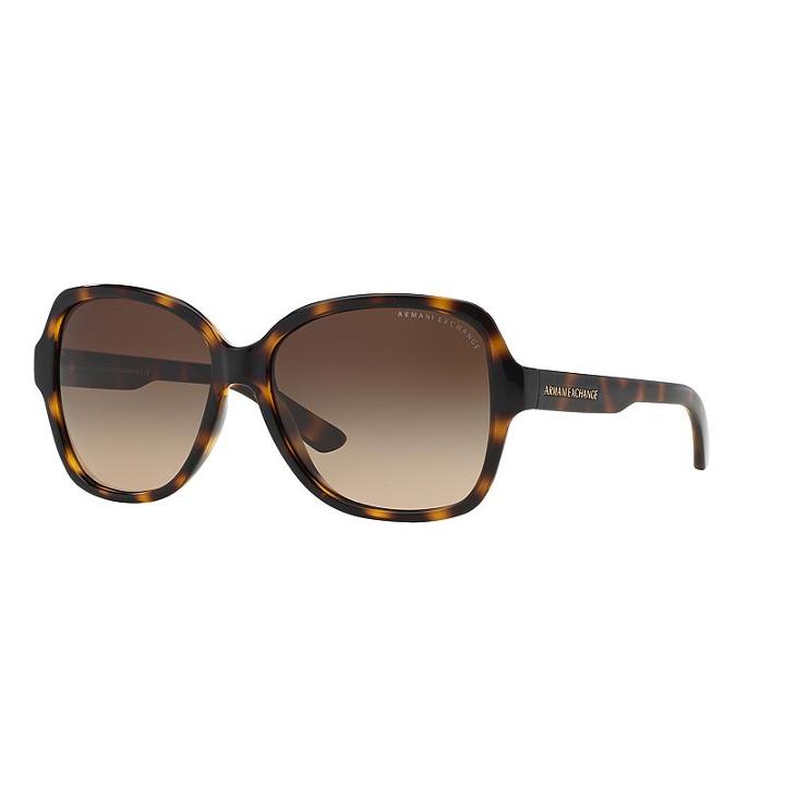 Armani Exchange Ax4029s 57mm Butterfly Gradient Sunglasses, Women's, Med Brown