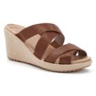 Crocs A-leigh Women's Crisscross Wedge Sandals, Size: 8, Red/coppr (rust/coppr)