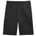 French Toast School Uniform Flat-front Shorts - Boys 8-20 Husky, Size: 20 Husky, Black