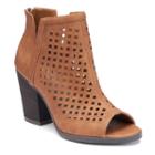 So&reg; Women's Peep-toe Ankle Boots, Size: Medium (8.5), Beig/green (beig/khaki)