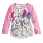 Disney's Minnie Mouse & Daisy Duck Glitter Graphic Raglan Tee By Jumping Beans&reg;, Girl's, Size: 3t, Natural