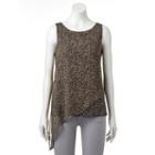 Women's Dana Buchman Chiffon Asymmetrical Hem Top, Size: Large, Med Beige