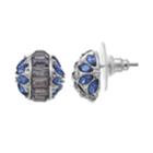 Simply Vera Vera Wang Baguette Dome Nickel Free Stud Earrings, Women's, Blue