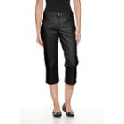 Women's Croft & Barrow&reg; Embellished Capris, Size: 10, Black