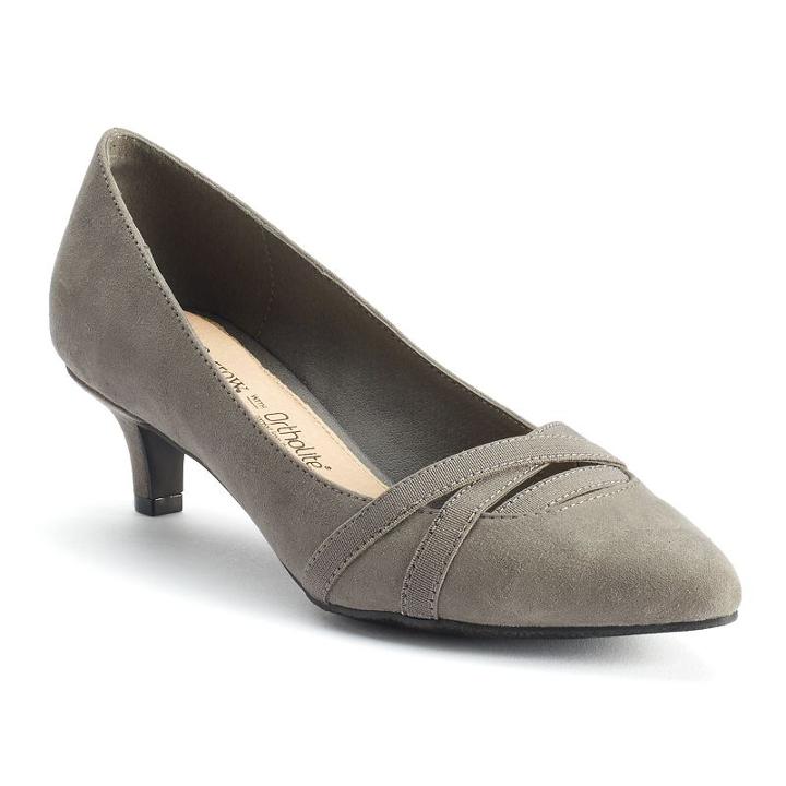 Croft & Barrow&reg; Women's Ortholite Pointed-toe High Heels, Size: 7, Grey