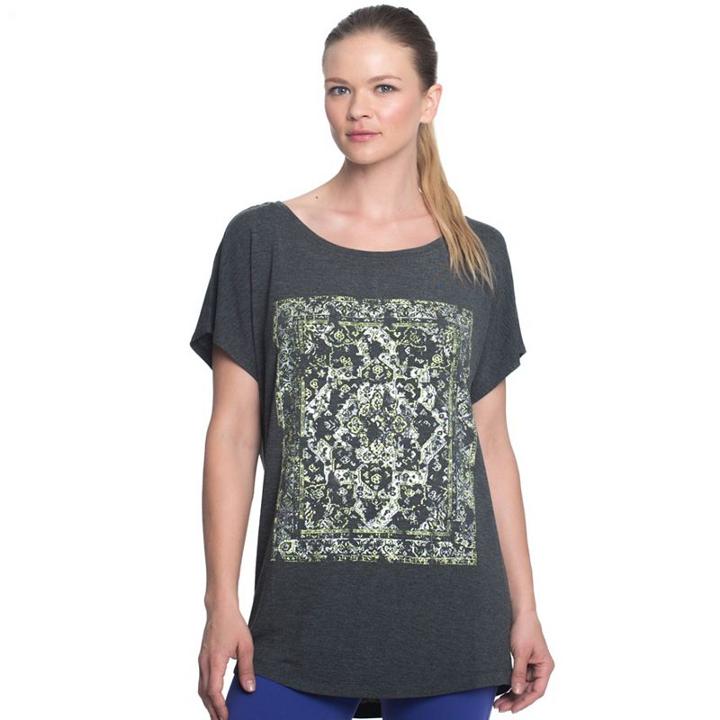 Women's Gaiam Intention Graphic-print Yoga Tee, Size: Xs, White Oth