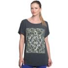 Women's Gaiam Intention Graphic-print Yoga Tee, Size: Xs, White Oth