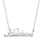 Fiora Sterling Silver Huskers Nebraska Cornhuskers Necklace, Women's, Size: 16, Grey