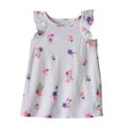 Girls 4-10 Jumping Beans&reg; Print Flutter-sleeve Tank, Girl's, Size: 8, White
