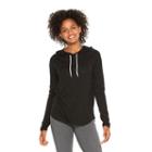Juniors' So&reg; High-low Raglan Hoodie, Girl's, Size: Xl, Black