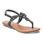 Candie's&reg; Women's Embellished Slingback Sandals, Girl's, Size: 9.5, Black