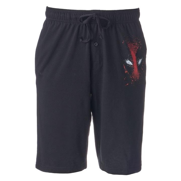 Men's Marvel Deadpool Jams Shorts, Size: Small, Black