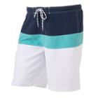 Big & Tall Sonoma Goods For Life&trade; Colorblock Swim Trunks, Men's, Size: 4xb, Turquoise/blue (turq/aqua)