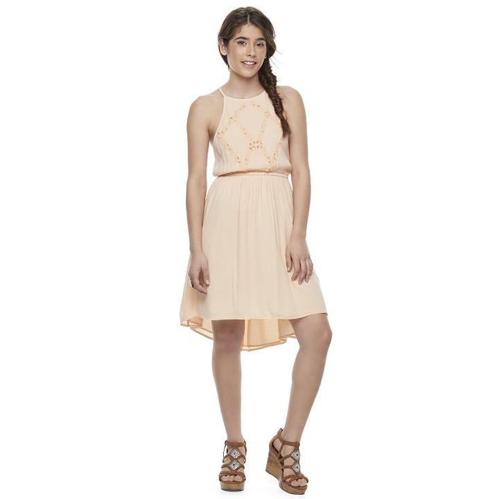 Juniors' Mudd&reg; Halter Skater Dress, Girl's, Size: Small, Lt Orange