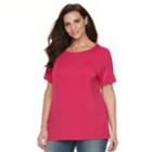 Plus Size Apt. 9&reg; Crewneck Essential Tee, Women's, Size: 4xl, Med Pink