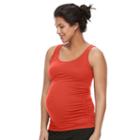 Maternity A:glow Ruched Tank, Women's, Size: Xs-mat, Orange