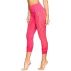 Women's Colosseum Steady Seamless Capris, Size: Medium, Dark Pink