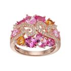 Sterling Silver Gemstone Swirl Ring, Women's, Size: 6, Pink