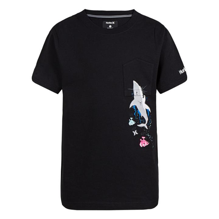 Boys 8-20 Hurley Fish Pocket Tee, Size: Small, Black