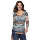 Women's World Unity Embellished High-low Tee, Size: Xs, Blue