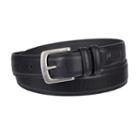 Big & Tall Columbia Double-loop Stitched Leather Belt, Men's, Size: 50, Black