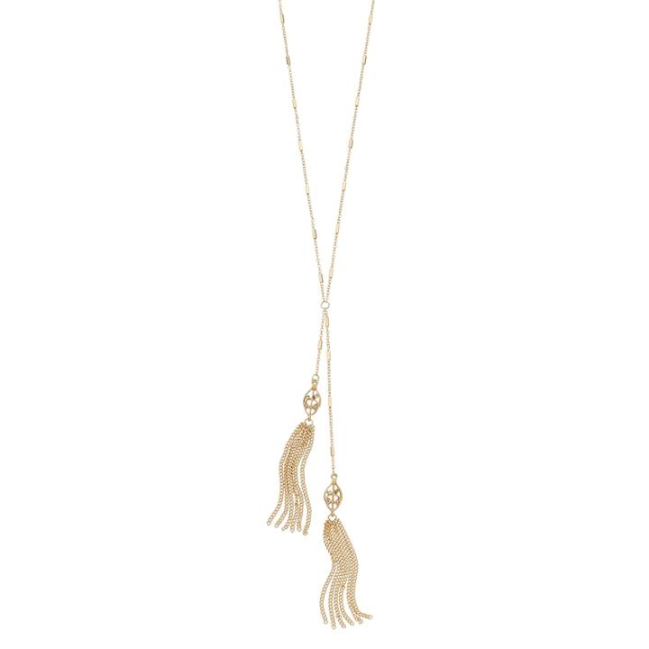 Lc Lauren Conrad Long Leaf Tassel Necklace, Women's, Gold