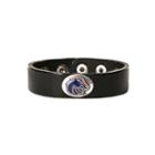 Women's Boise State Broncos Leather Concho Bracelet, Black