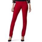 Women's Lee Sculpting Slim Leg Pull-on Jeans, Size: 10 Short, Dark Red