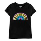 Girls 4-12 Oshkosh B'gosh&reg; Reversible Sequin Rainbow Tee, Size: 6-6x, Black