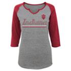 Juniors' Indiana Hoosiers Over The Line Tee, Women's, Size: Small, Dark Grey