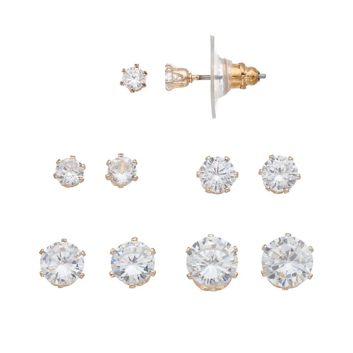 Stud Earring Set, Women's, Gold