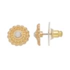 Lc Lauren Conrad Textured Flower Nickel Free Stud Earrings, Women's, Blue