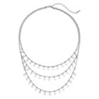Shaky Disc Multi Strand Necklace, Women's, Silver