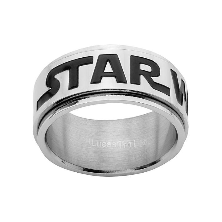 Star Wars Stainless Steel Spinner Band - Men, Size: 9, Black