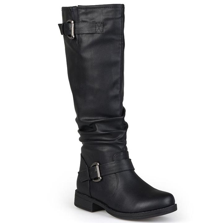Journee Collection Stormy Women's Knee-high Boots, Girl's, Size: Medium (6), Black