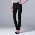 Petite Simply Vera Vera Wang Modern Fit Skinny Pants, Women's, Size: Pxs Short, Black