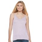 Juniors' Mudd&reg; Double V-neck Camisole, Girl's, Size: Xl, Brt Purple