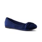 So&reg; Can't Even Women's Velvet Ballet Flats, Size: Medium (5), Blue (navy)