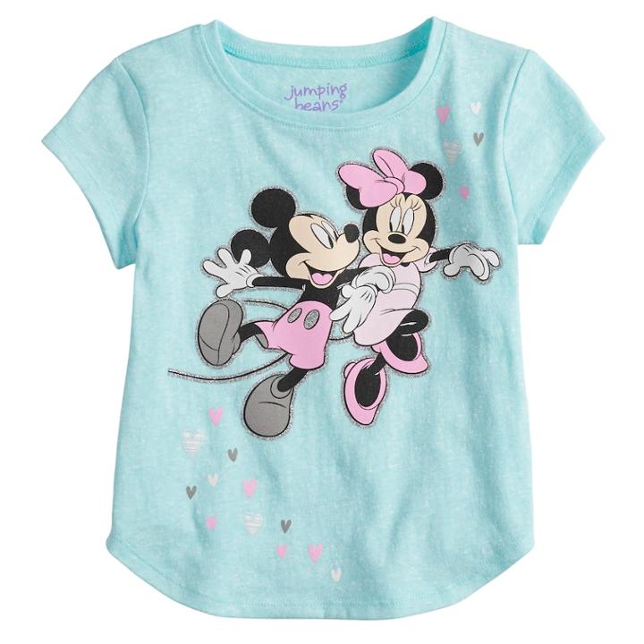 Disney's Mickey & Minnie Mouse Graphic Tee By Jumping Beans&reg;, Girl's, Size: 2t, Med Blue