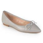 Journee Collection Lena Women's Pointed Ballet Flats, Girl's, Size: Medium (8), Light Grey