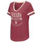 Women's Campus Heritage Indiana Hoosiers Gunther Jersey Tee, Size: Small, Dark Red