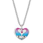 Dreamworks Trolls Kids' Stainless Steel Heart Pendant Necklace, Girl's, Red